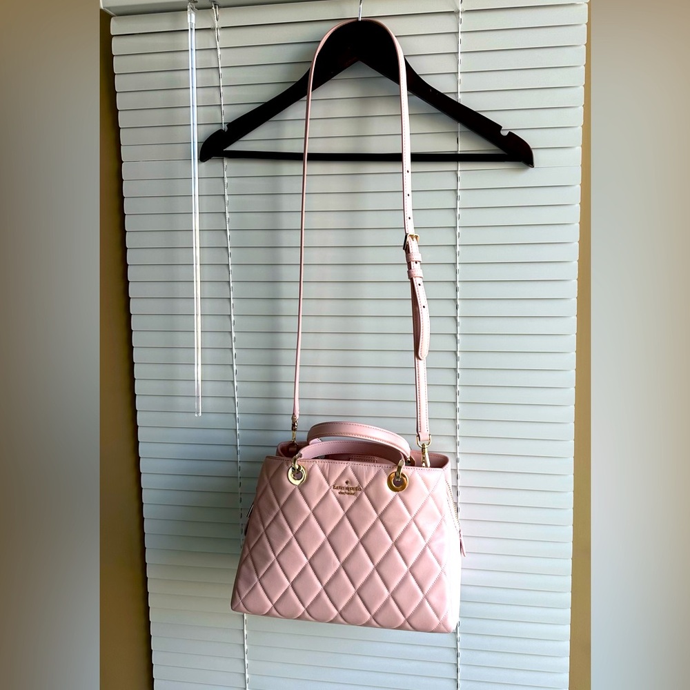 Kate spade smooth quilted rose smoke purse